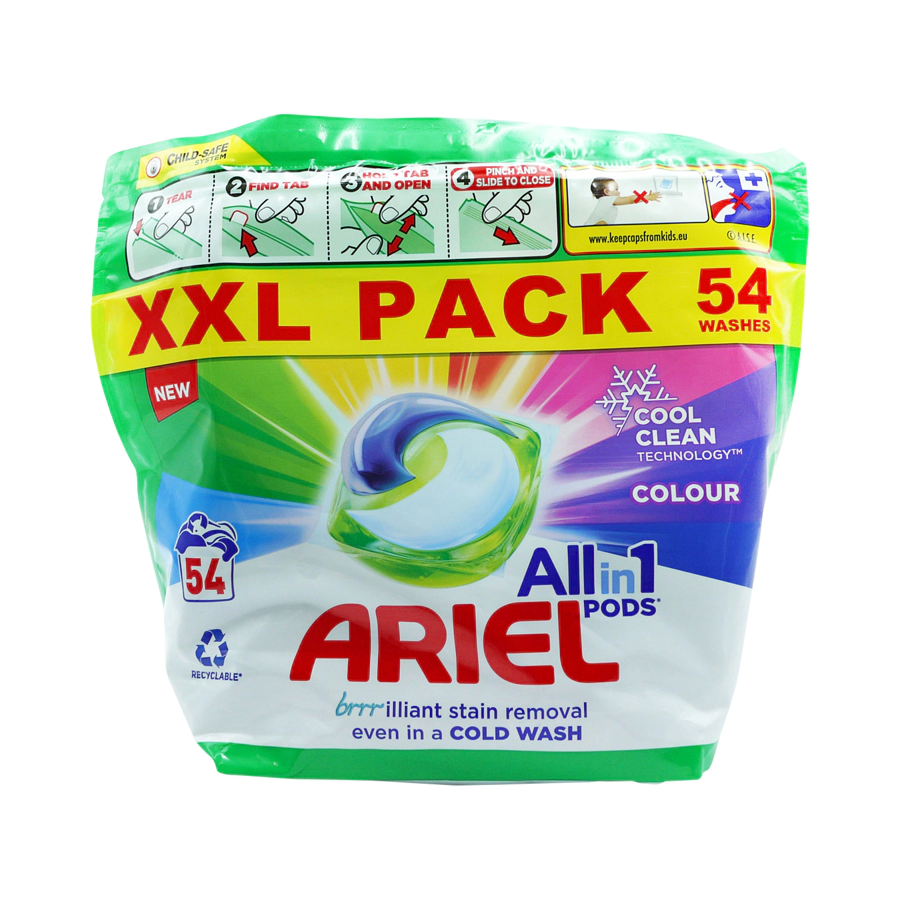 Ariel All In 1 Colour Pods Washing Capsules 54 Wash